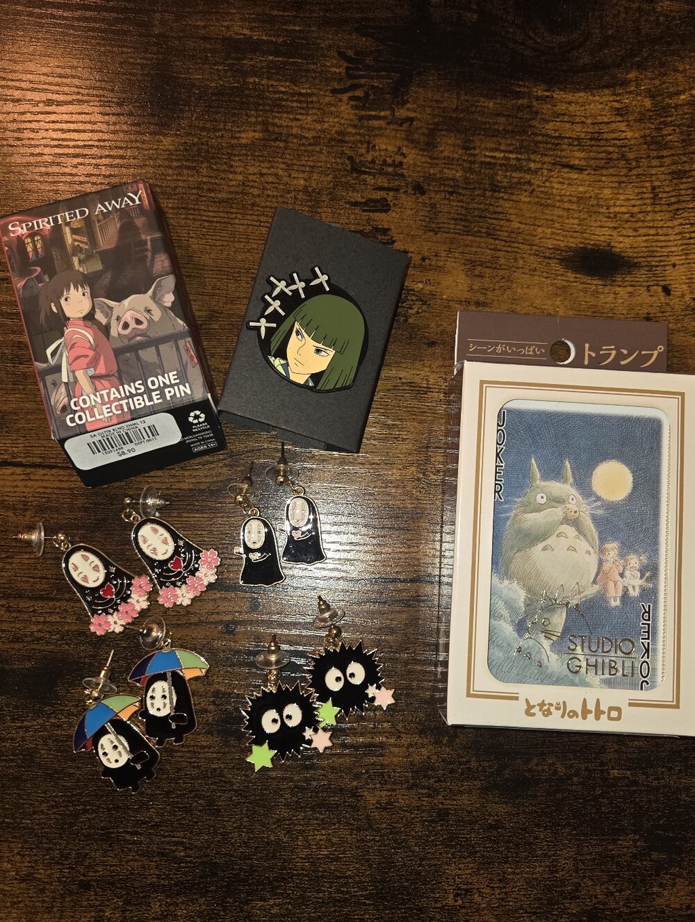 Studio Ghibli Bundle: Earring, Pin, Playing Cards